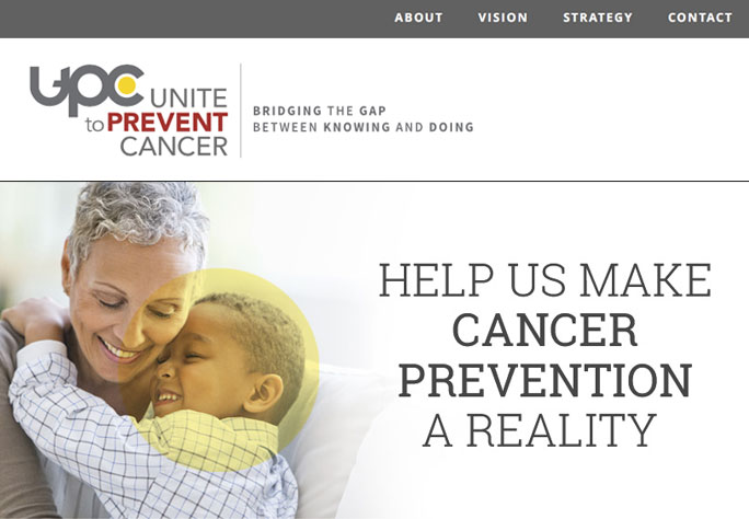 Website design and logo design for cancer prevention organization