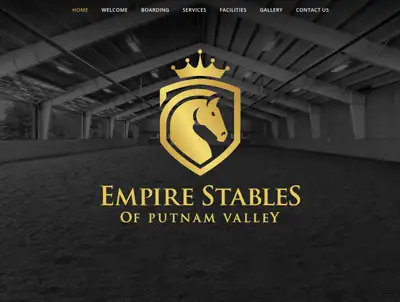 Empire Stables, one-page website example