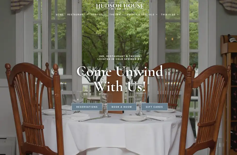 Web Design for the Hudson House Restaurant