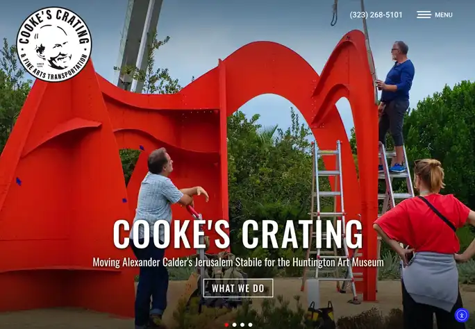 Cookes Crating Website by DePinho Graphic Design