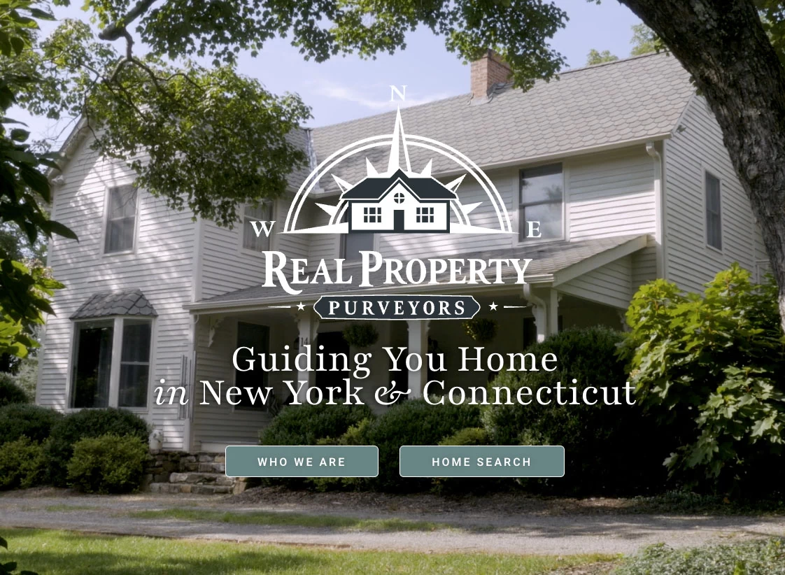 Real Property Purveyors website home page hero by DePinho Design